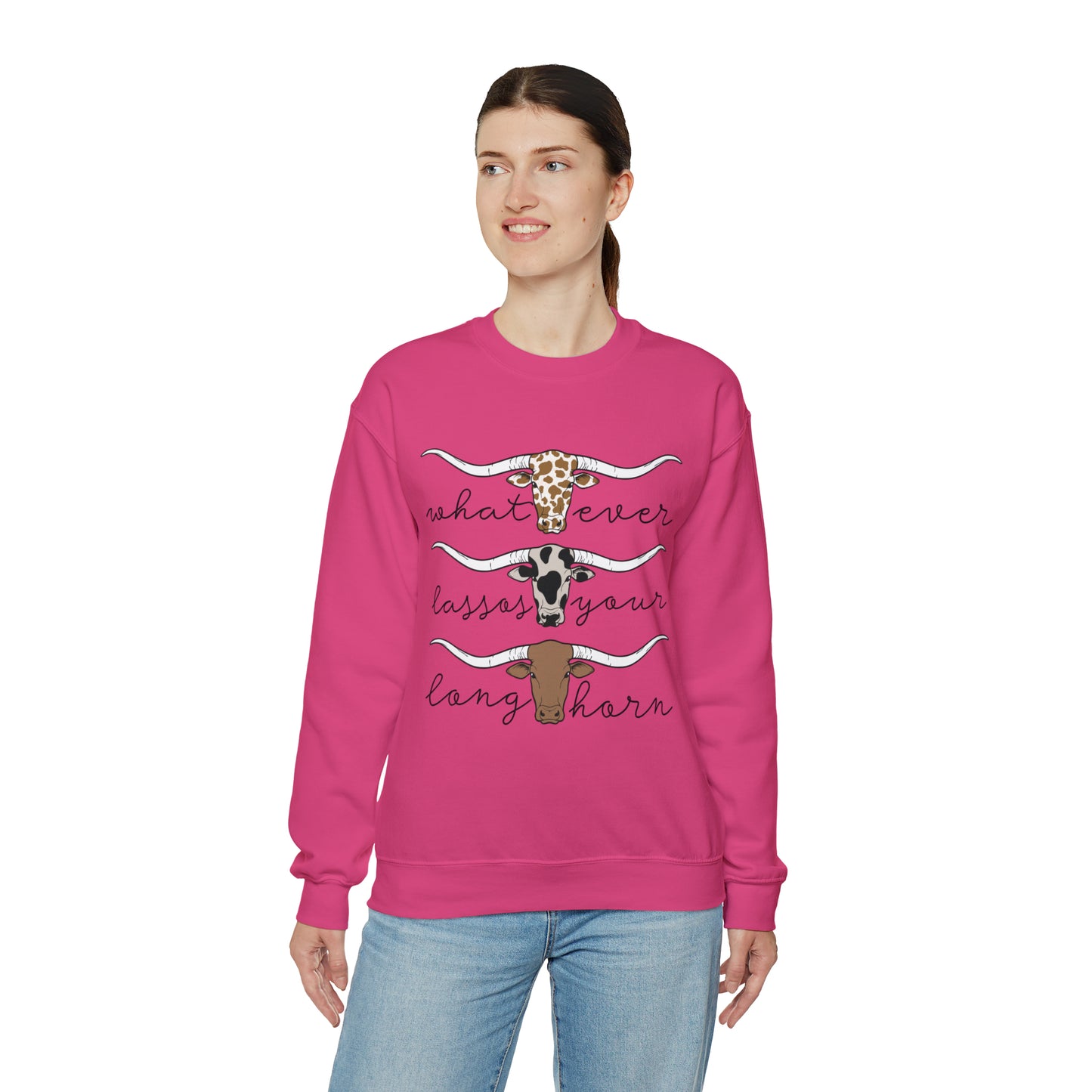 Whatever Lasso Your Longhorn Crewneck Sweatshirt