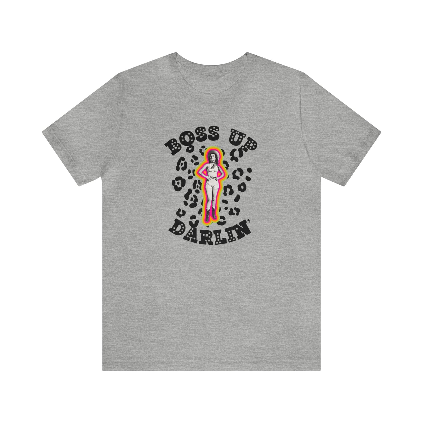 Brahman Darlin Boss Babe Tee - Retro Cowgirl shirt in Grey