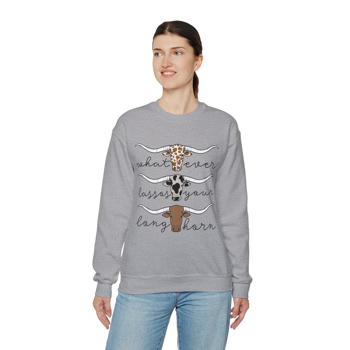 Whatever Lasso Your Longhorn Crewneck Sweatshirt