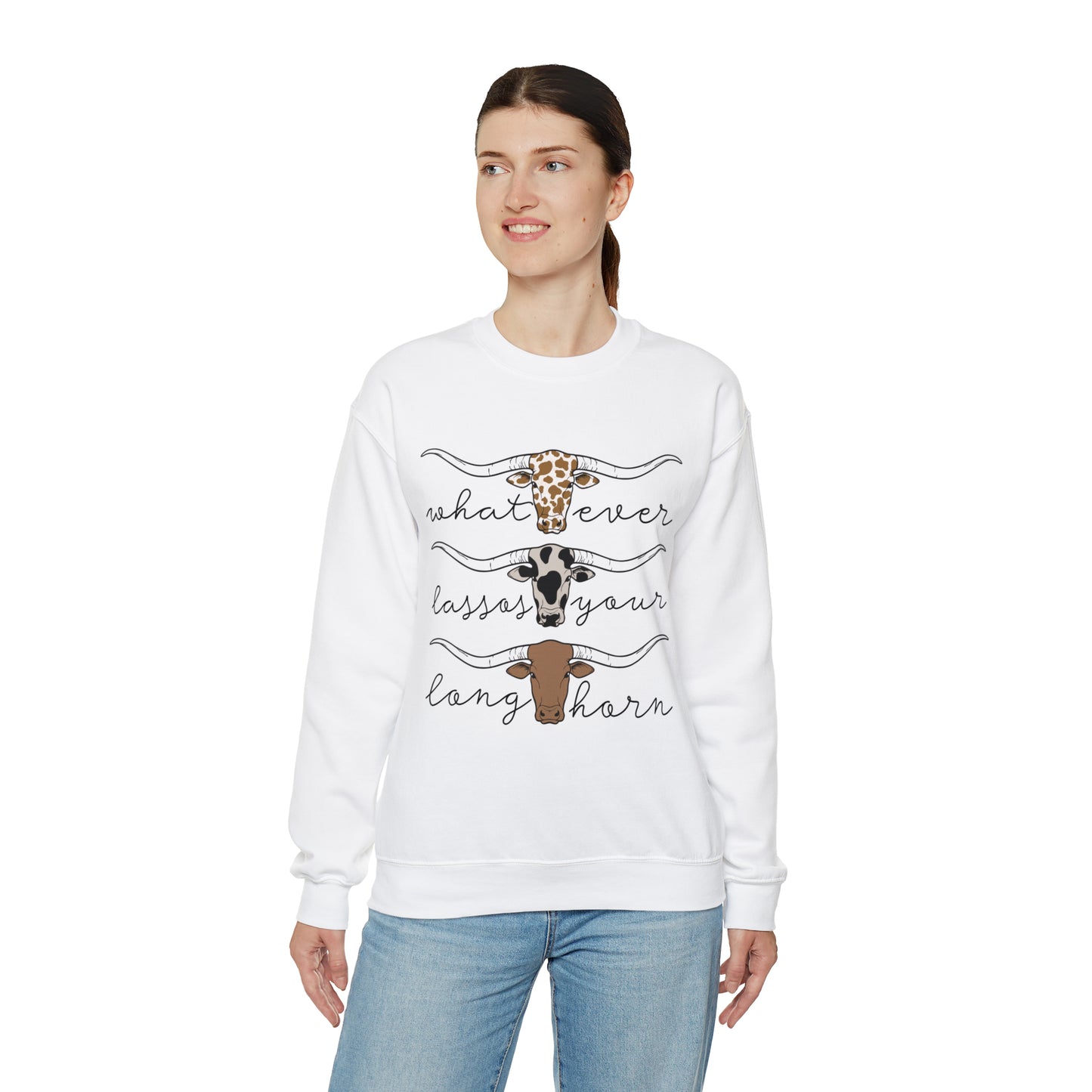 Whatever Lasso Your Longhorn Crewneck Sweatshirt