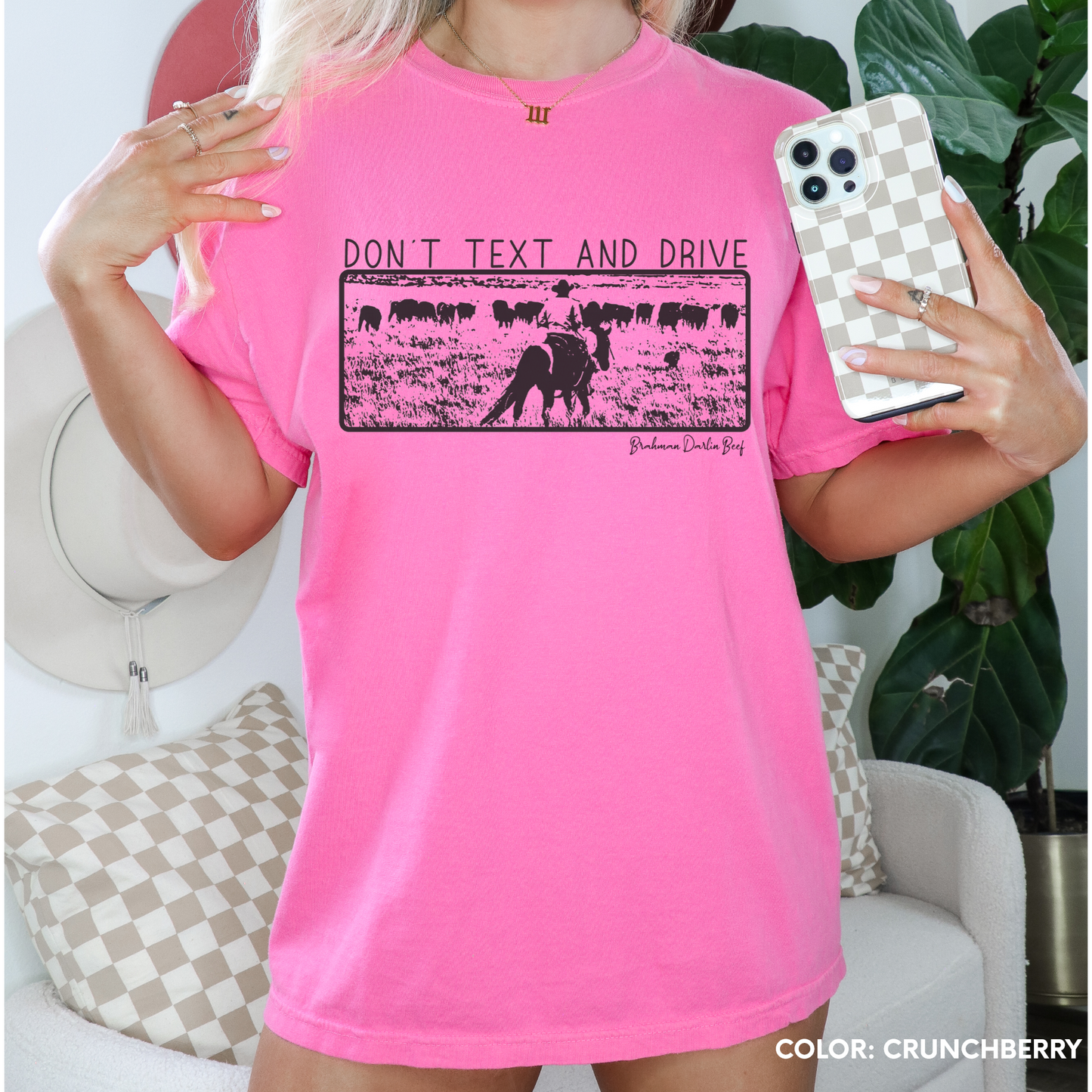 Don't Text and Drive Cattle Shirt