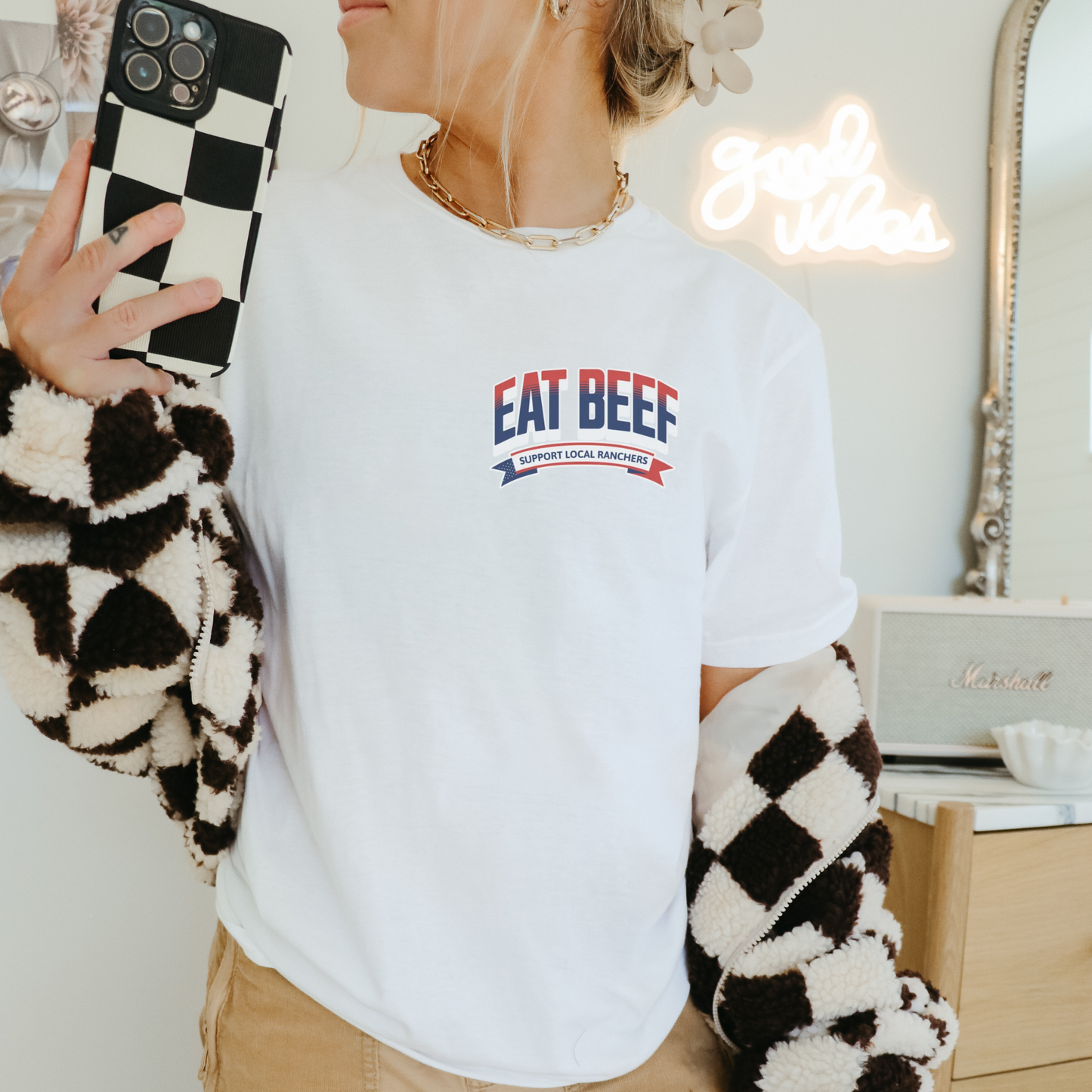 Eat Beef, Support Local Ranchers Comfort Colors Shirt