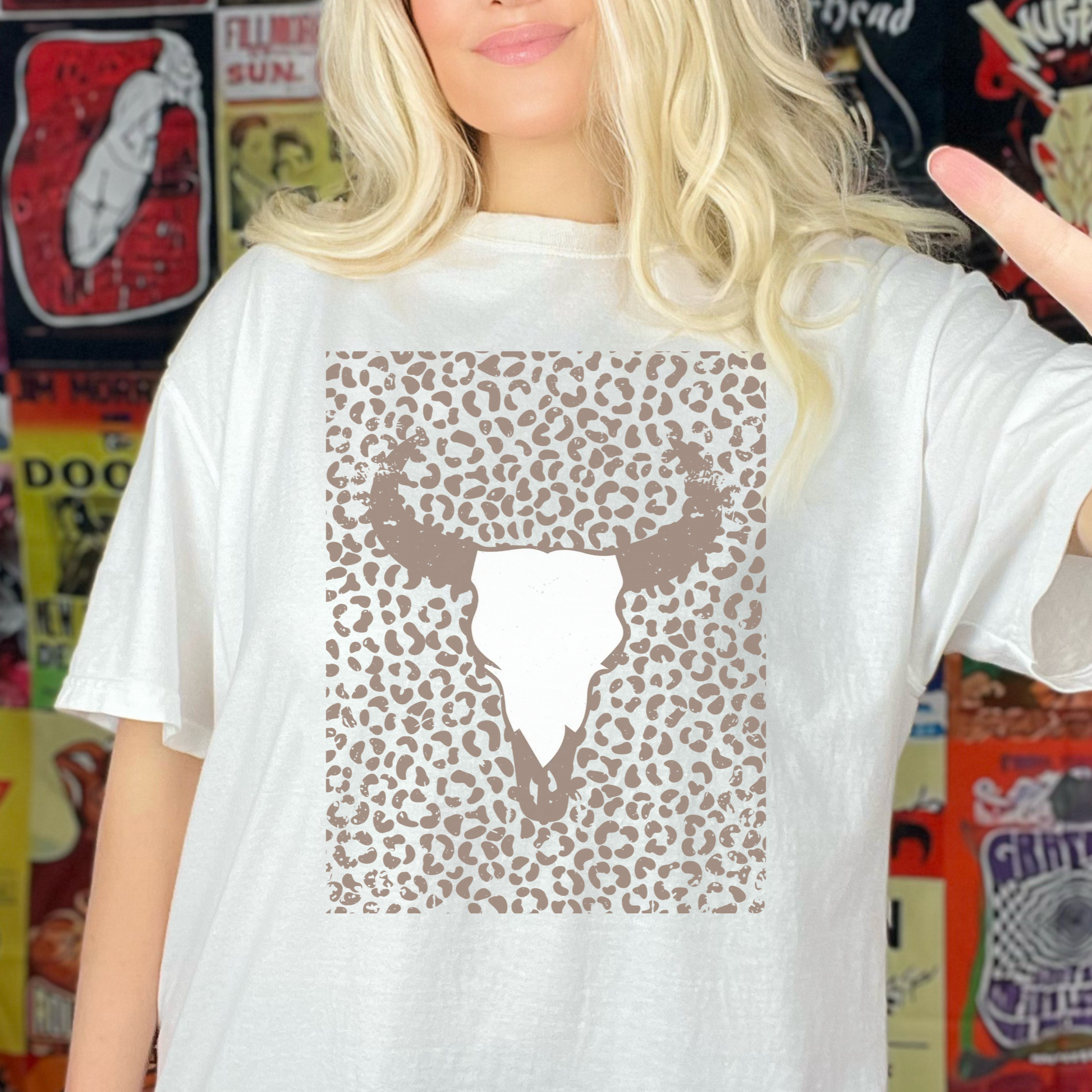 Bull Skull Distressed T-Shirt