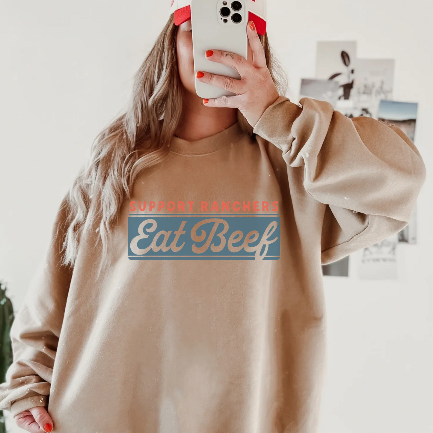 Support Ranchers Eat Beef Crewneck Sweatshirt