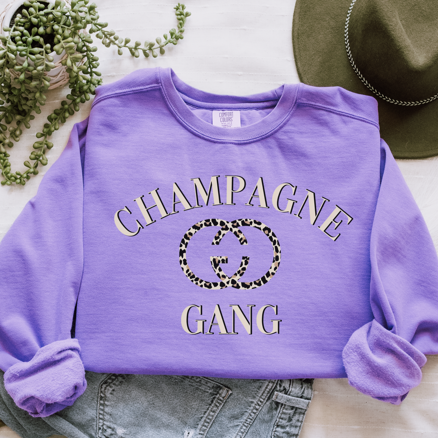 Champagne Gang Comfort Colors Crewneck