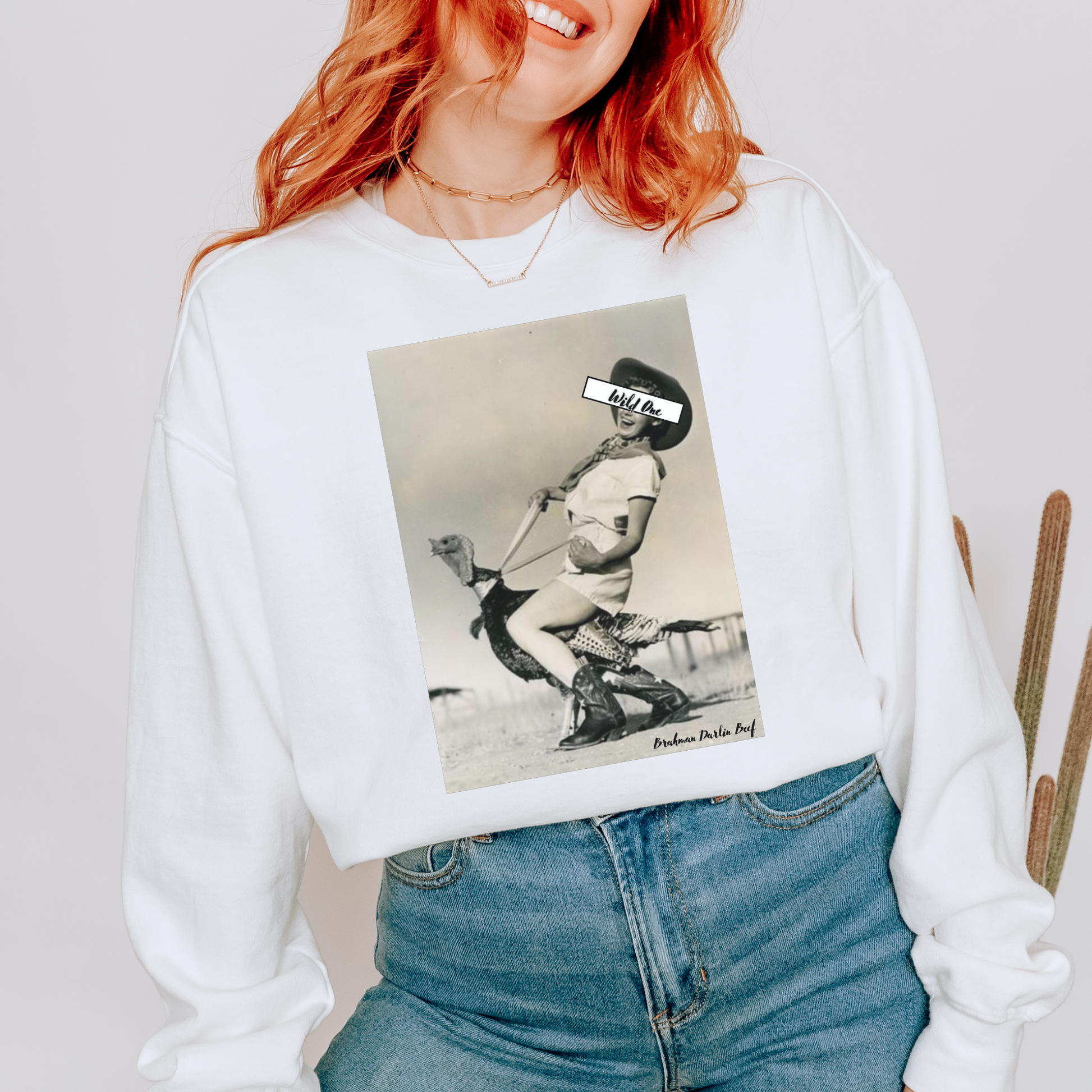 Wild One Retro Cowgirl Sweatshirt
