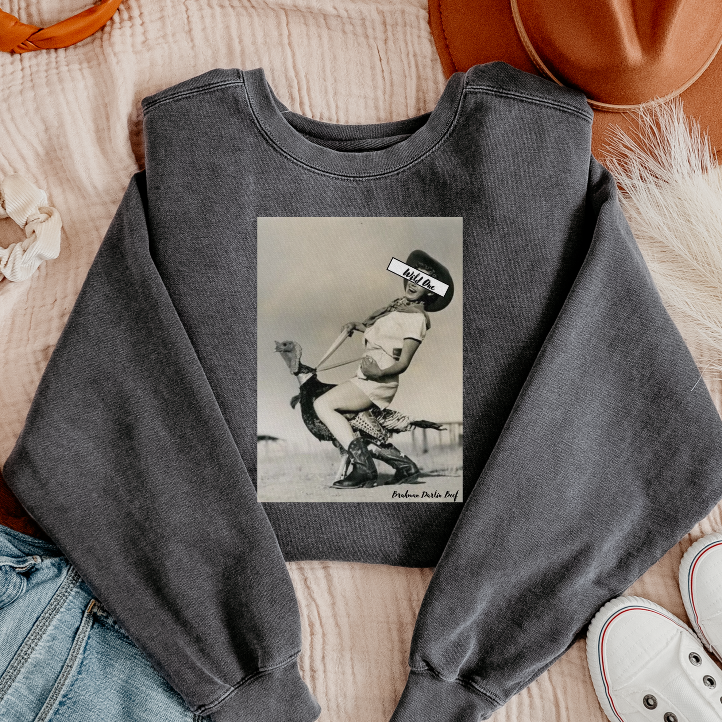 Wild One Retro Cowgirl Sweatshirt