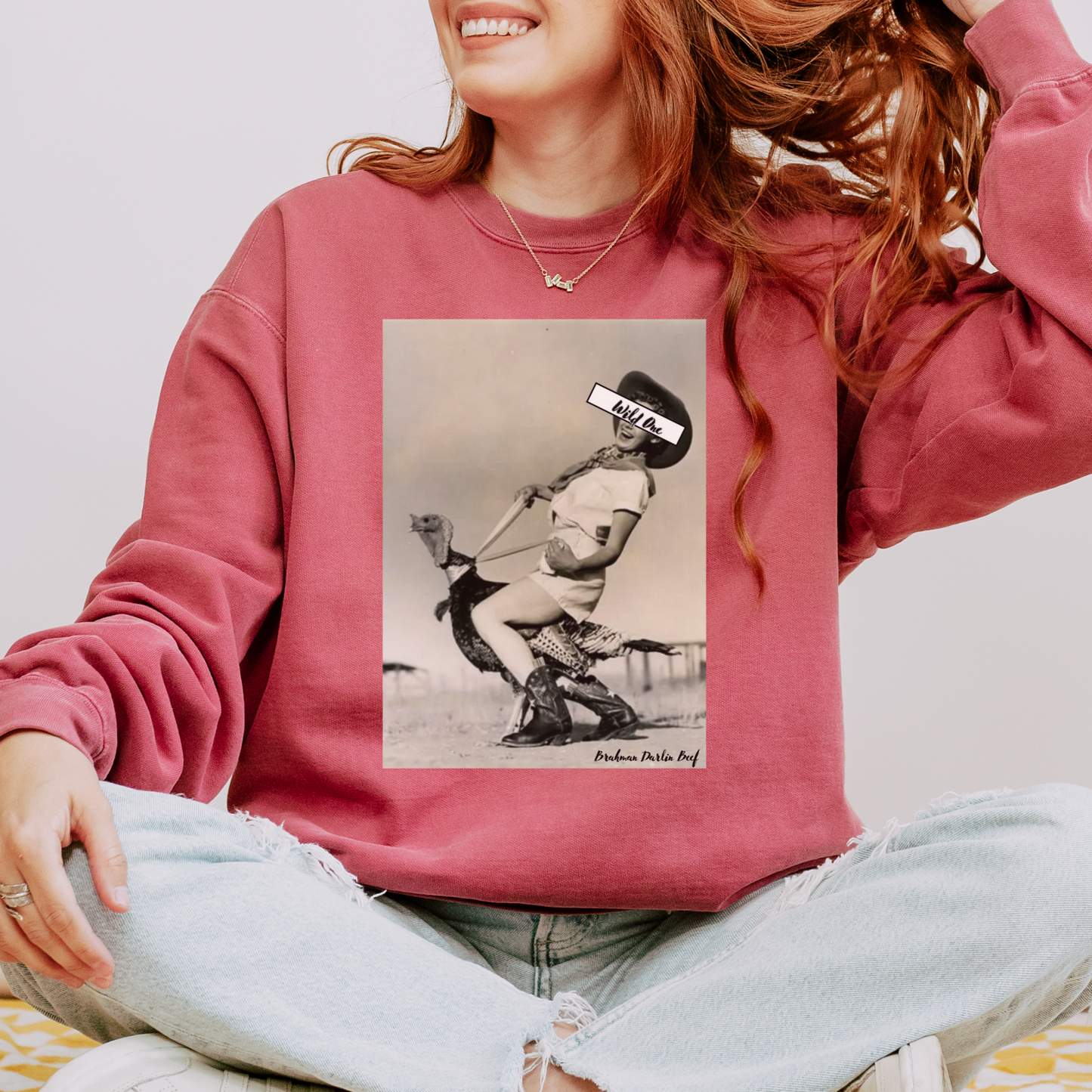 Wild One Retro Cowgirl Sweatshirt