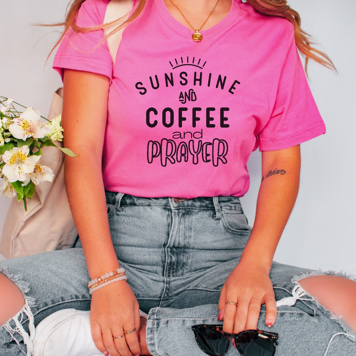 Sunshine, Coffee, Prayers, Mama Tee