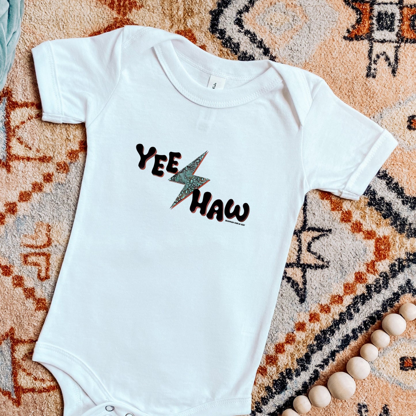 Brahman Darlin Kids, Yee Haw Onesie