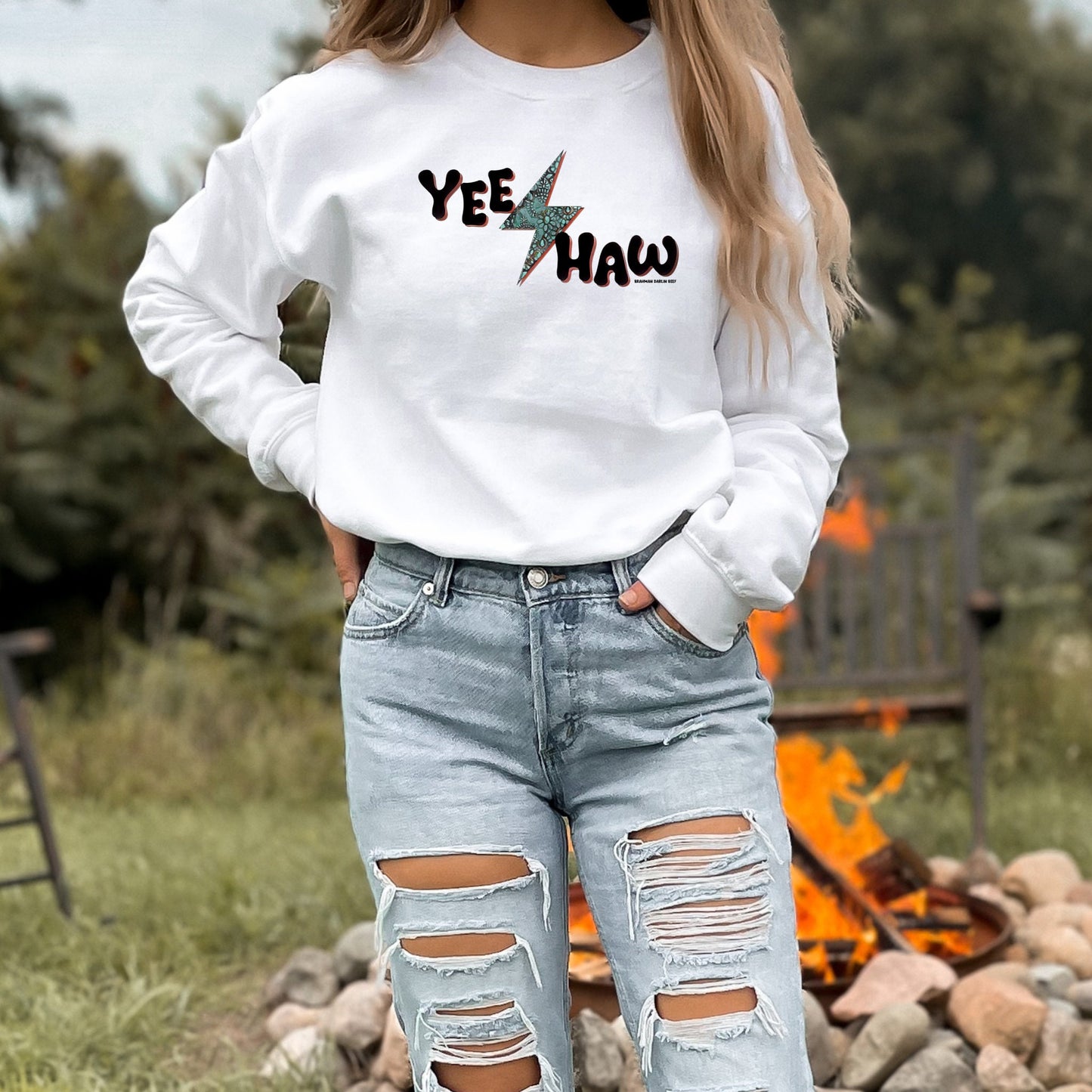 Brahman Darlin Yee Haw Crewneck Sweater