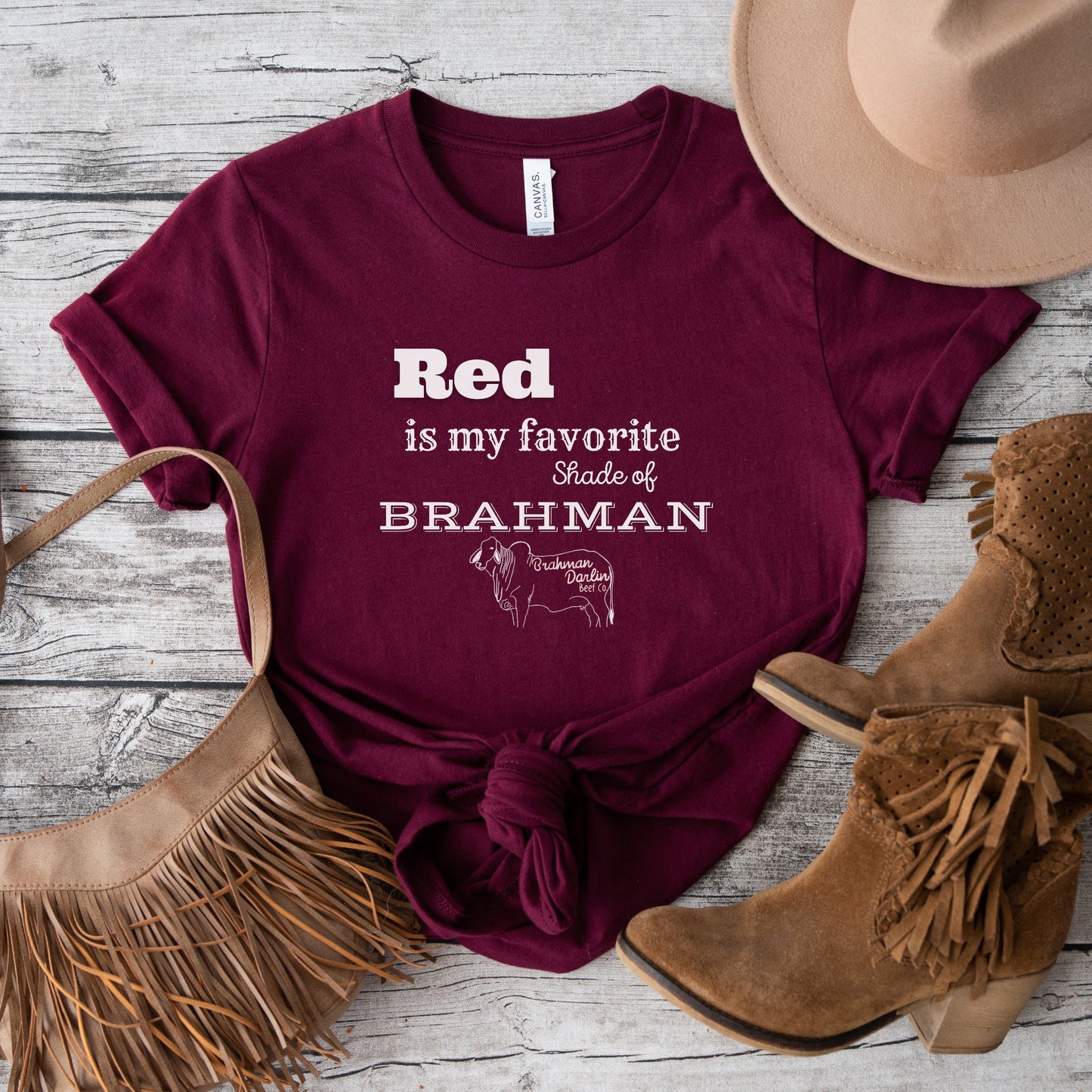 Red Is My Favorite Shade of Brahman Kids Tee