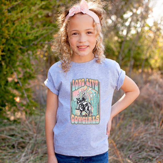 Youth size Long Live Cowgirls Shirt, Brahman Darlin Beef, Cowgirl gift, Little Cowgirl, Horse lover, Horse rider shirt, Horseback lessons