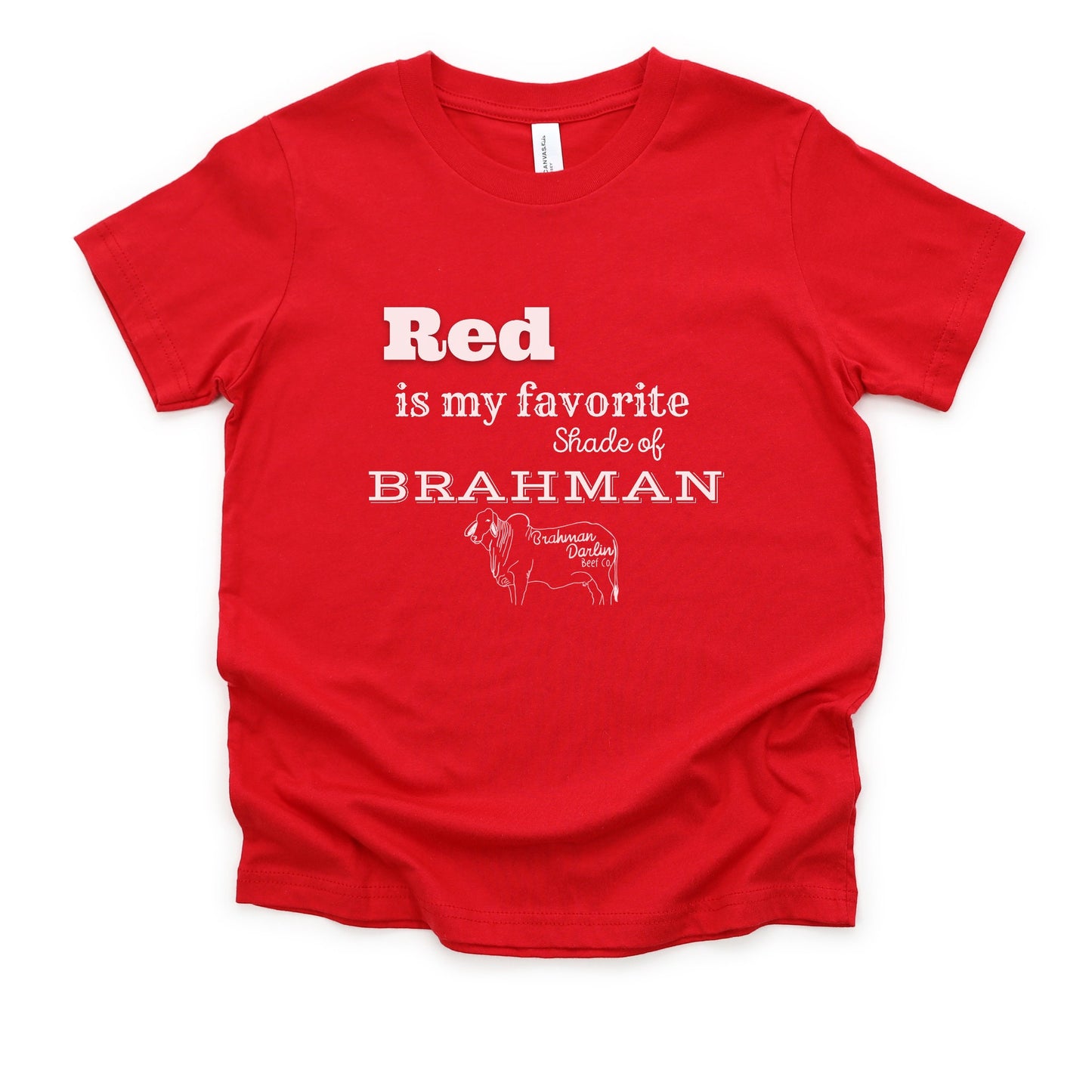 Red Is My Favorite Shade of Brahman Kids Tee