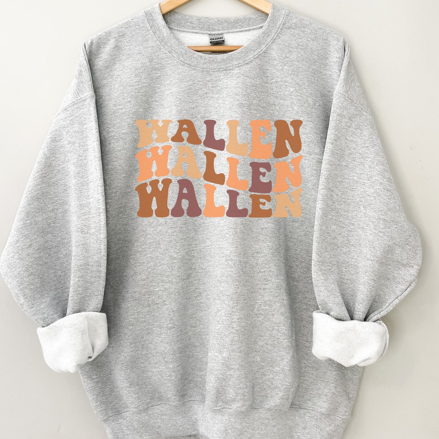 Wallen Neutral Color Wavy Sweatshirt