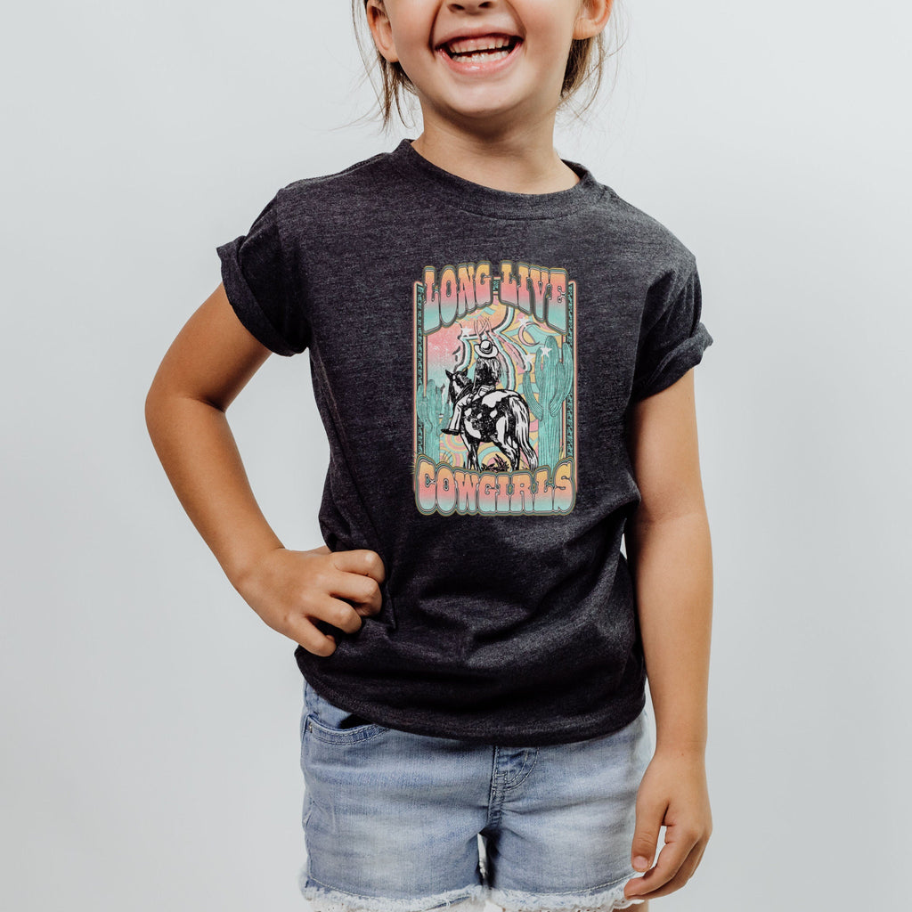 Youth size Long Live Cowgirls Shirt, Brahman Darlin Beef, Cowgirl gift, Little Cowgirl, Horse lover, Horse rider shirt, Horseback lessons