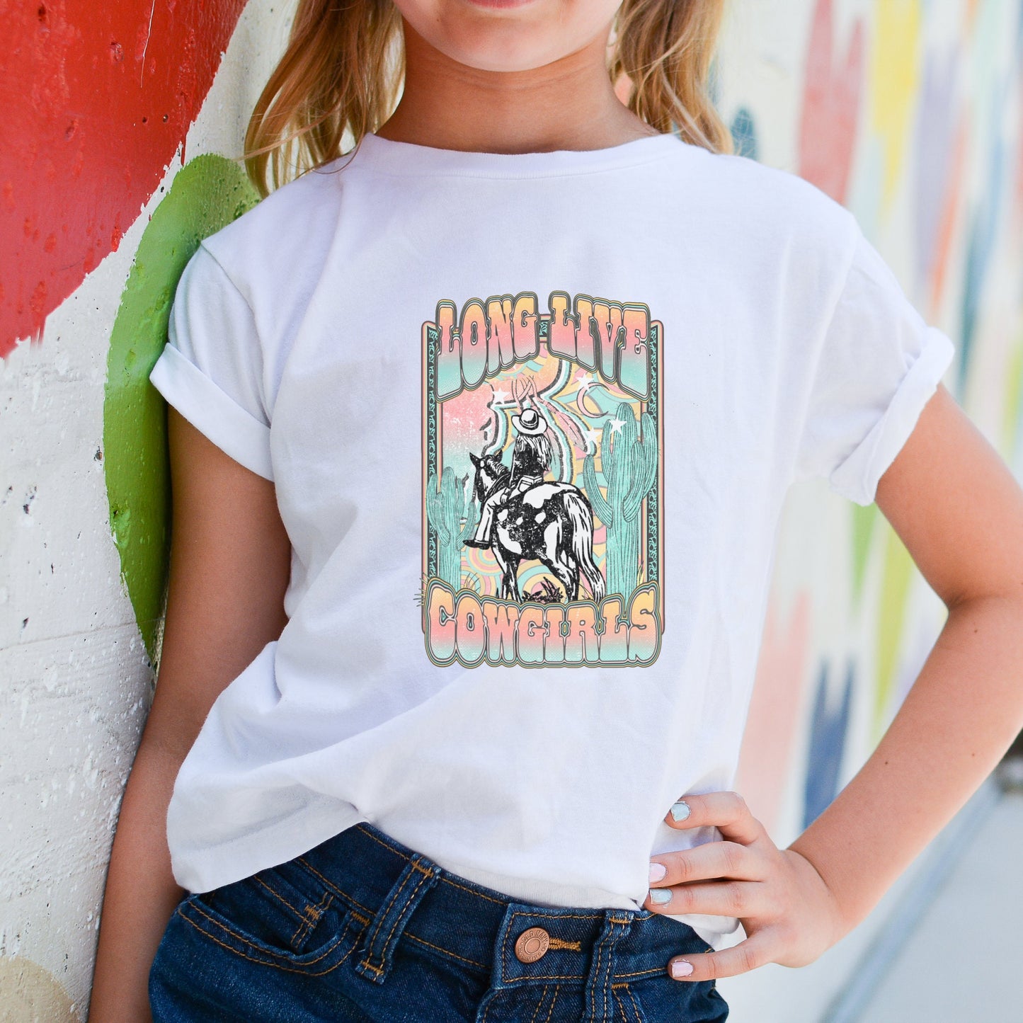 Youth size Long Live Cowgirls Shirt, Brahman Darlin Beef, Cowgirl gift, Little Cowgirl, Horse lover, Horse rider shirt, Horseback lessons