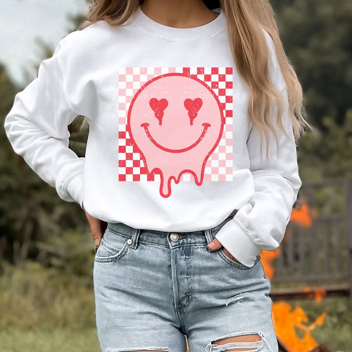 Retro Smiley Face Sweatshirt