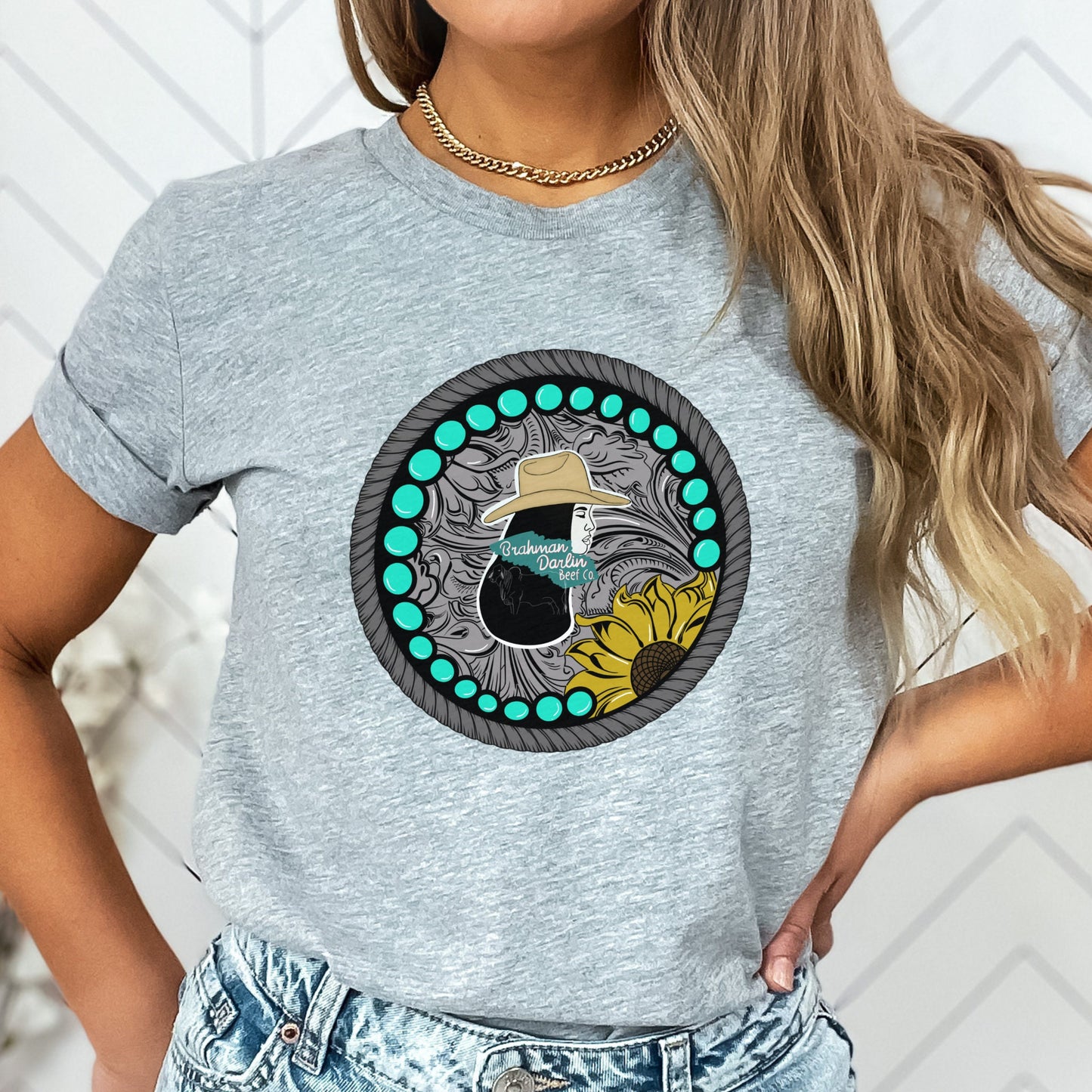 Brahman Darlin Silver Concho Cowgirl Tee