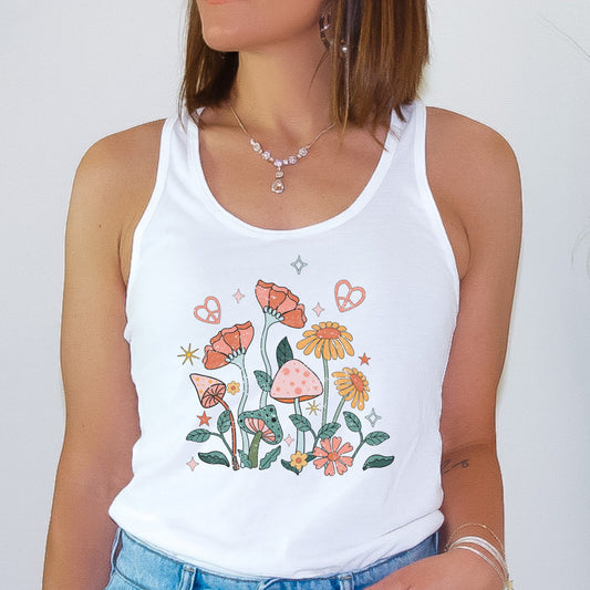 Cottage Core Mushroom Tank Top