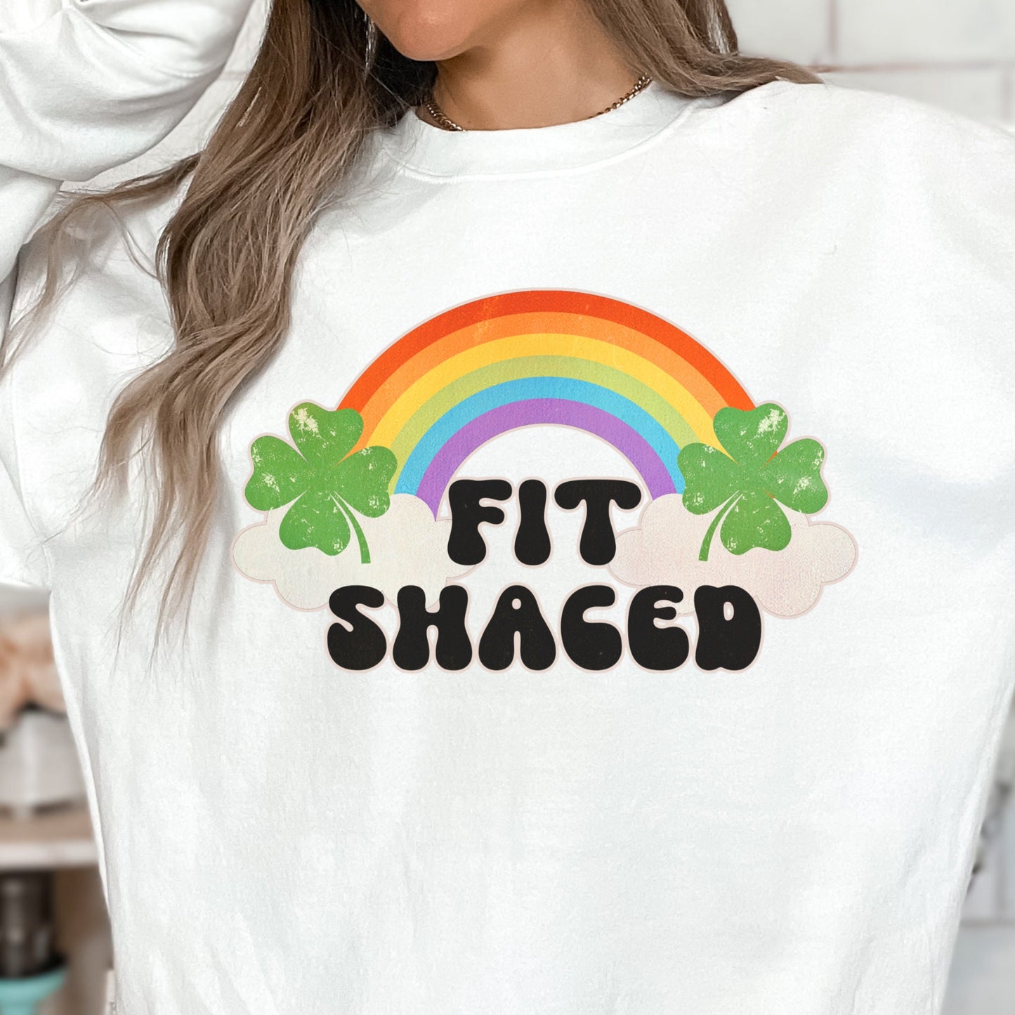 Fit Shaced Rainbow Sweatshirt