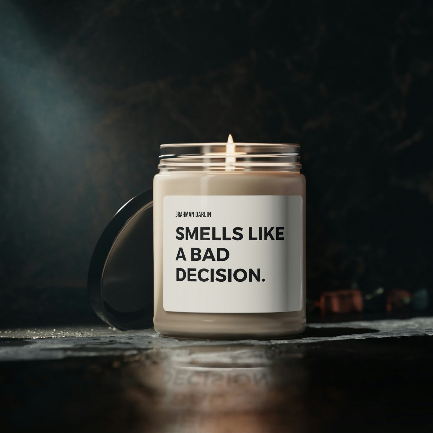 Bad decisions scented candle