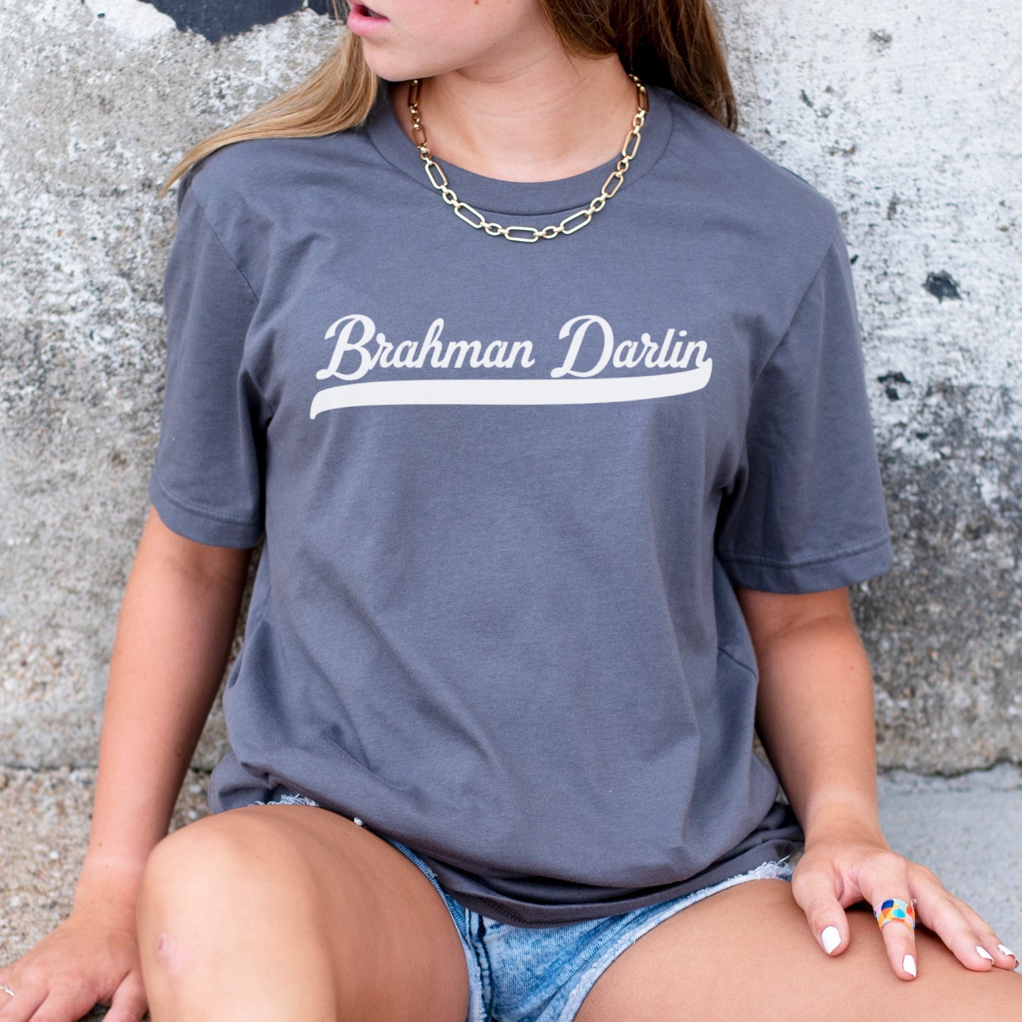 Brahman Darlin Beef Women's 2 sided logo Tee